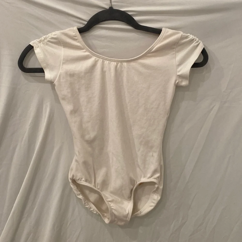 Motionwear Leotard white cap sleeve leotard Large child 12/14